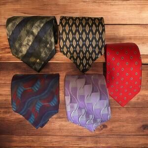 Luciano Gatti Stafford Barrington J T Beckett 100% Silk Ties Lot/5